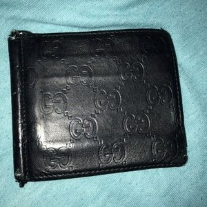 Authentic Black Gucci bifold wallet